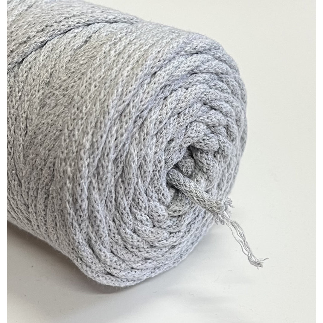 ColiNea, cordino in cotone con anima in cotone, intrecciato, 5 mm, 200 m, grigio