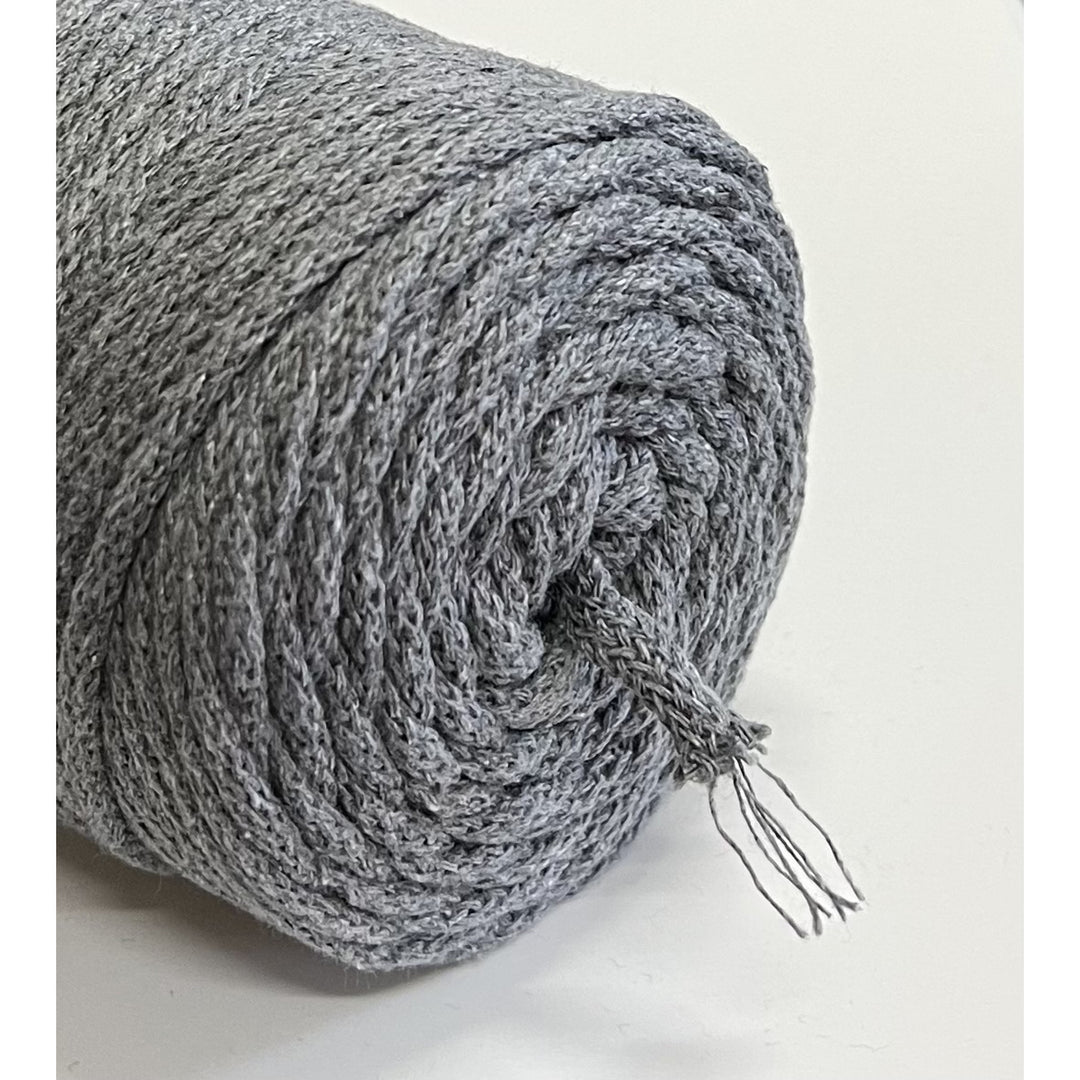 ColiNea, cordino in cotone con anima in cotone, intrecciato, 3 mm, 100 m, grigio scuro