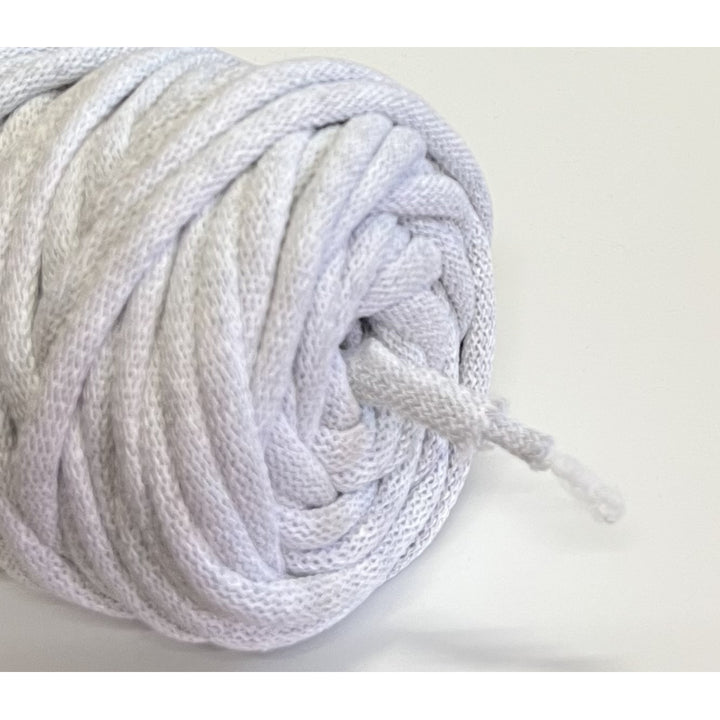 WAS, cordino in cotone con anima in poliestere, intrecciato, 9 mm, 50 m, grigio chiaro