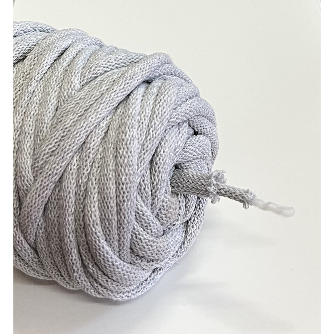 WAS, cordino in cotone con anima in poliestere, intrecciato, 9 mm, 50 m, grigio