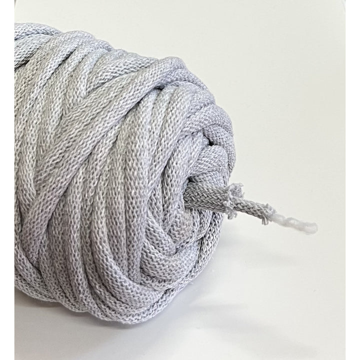 WAS, cordino in cotone con anima in poliestere, intrecciato, 9 mm, 50 m, grigio