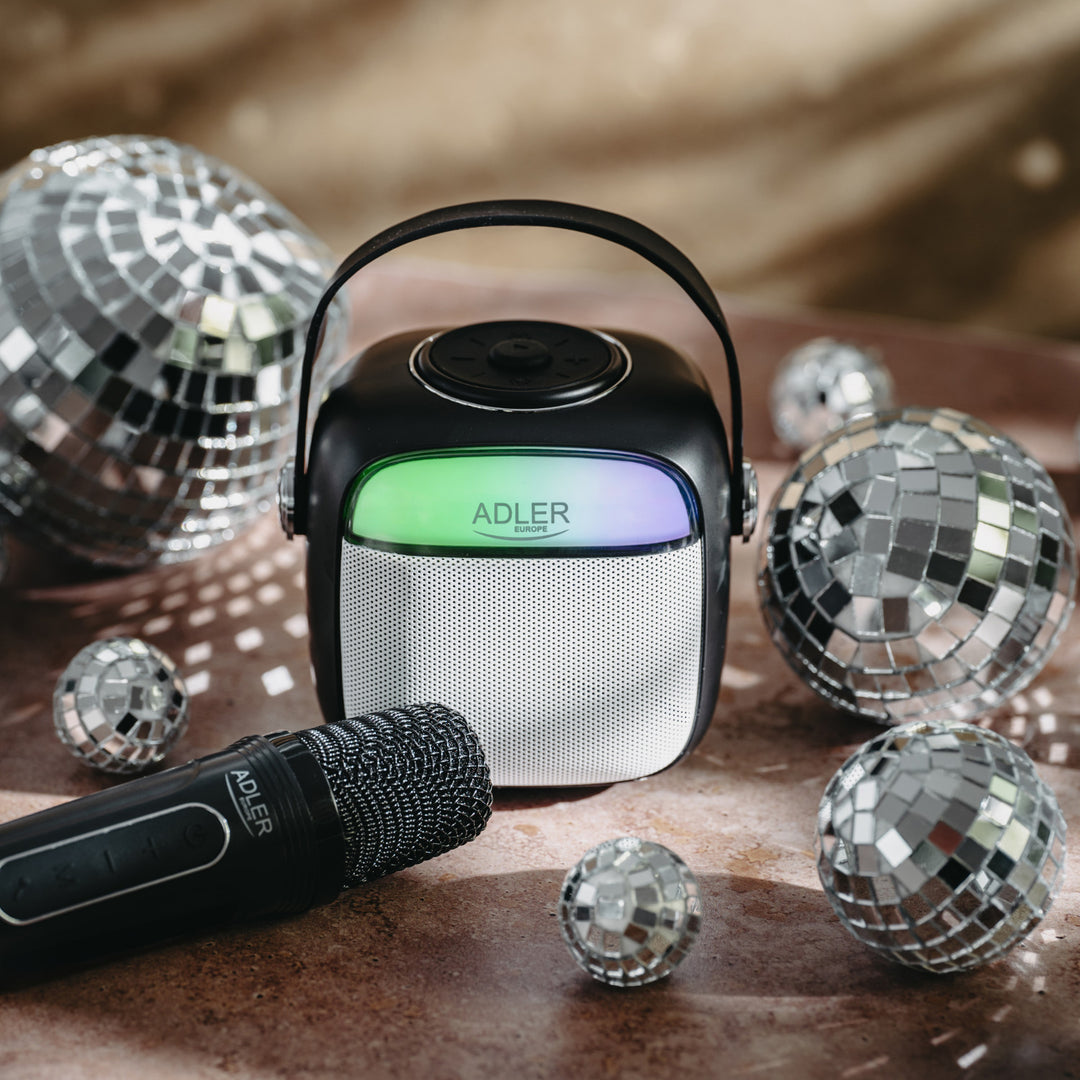 Altoparlante wireless Adler, con microfono, per karaoke, Bluetooth, AD 1199 B