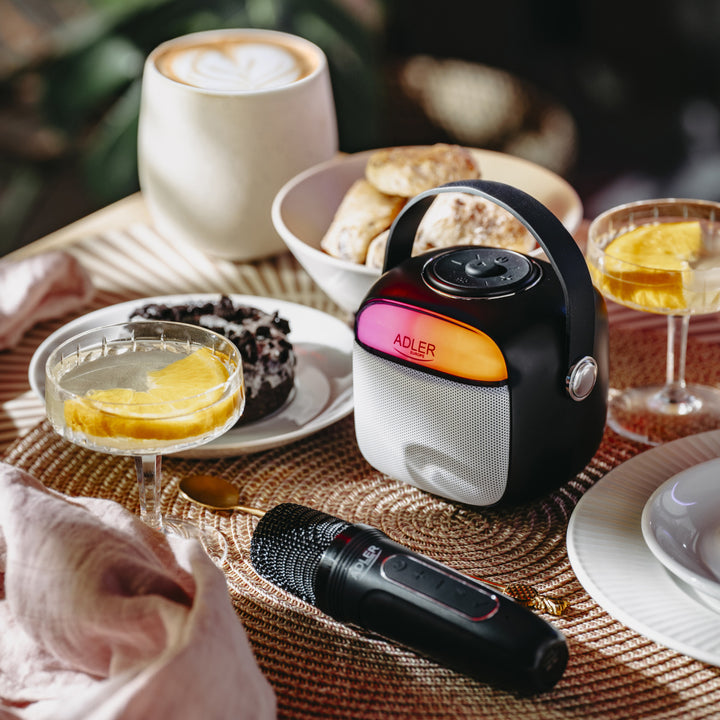 Altoparlante wireless Adler, con microfono, per karaoke, Bluetooth, AD 1199 B