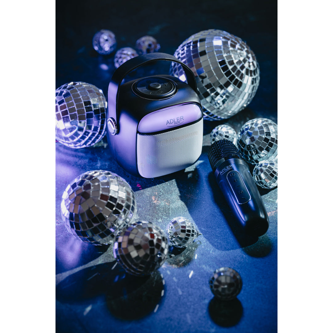 Altoparlante wireless Adler, con microfono, per karaoke, Bluetooth, AD 1199 B