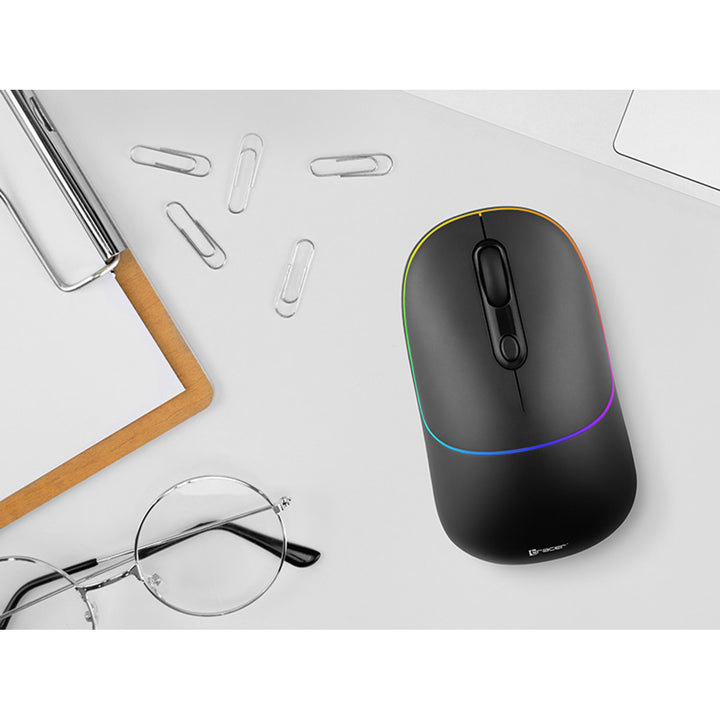 Mouse senza fili Tracer, batteria ricaricabile da 650 mAh, retroilluminazione RGB, Ratero
