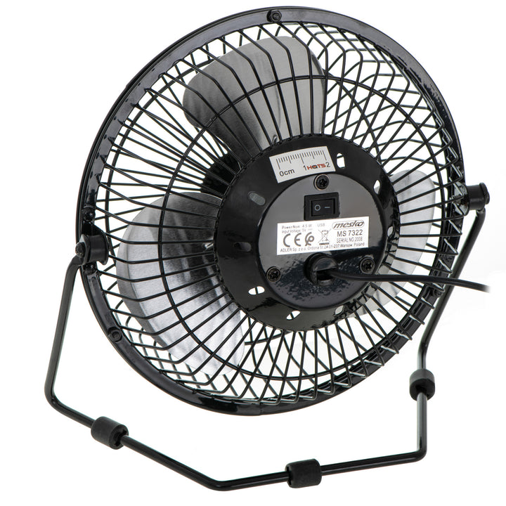 Ventilatore da scrivania Mesko, diametro 15 cm, alimentazione USB, oscillazione verticale, MS 7322