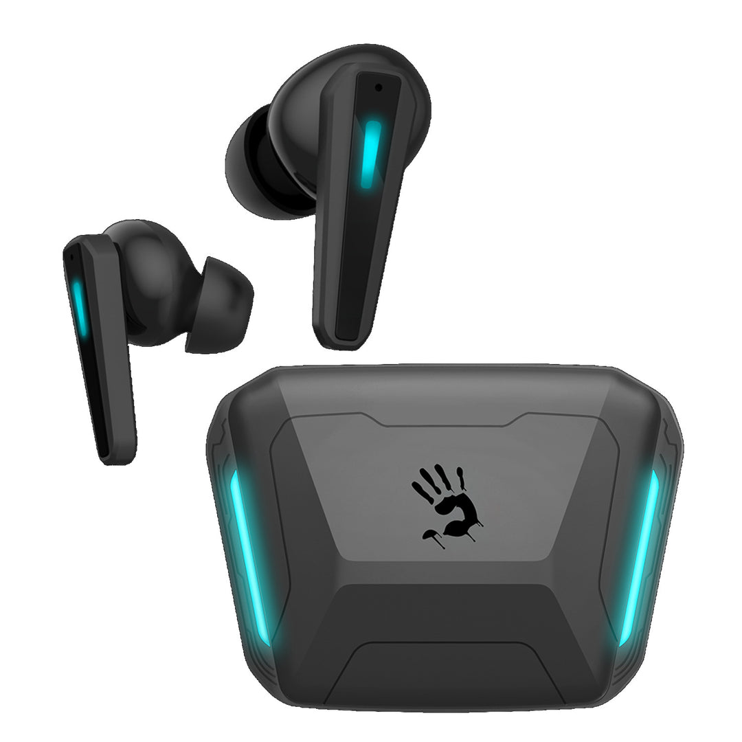 Cuffie wireless Bloody, Bluetooth 5.2, TWS, custodia di ricarica, nero/blu, M70