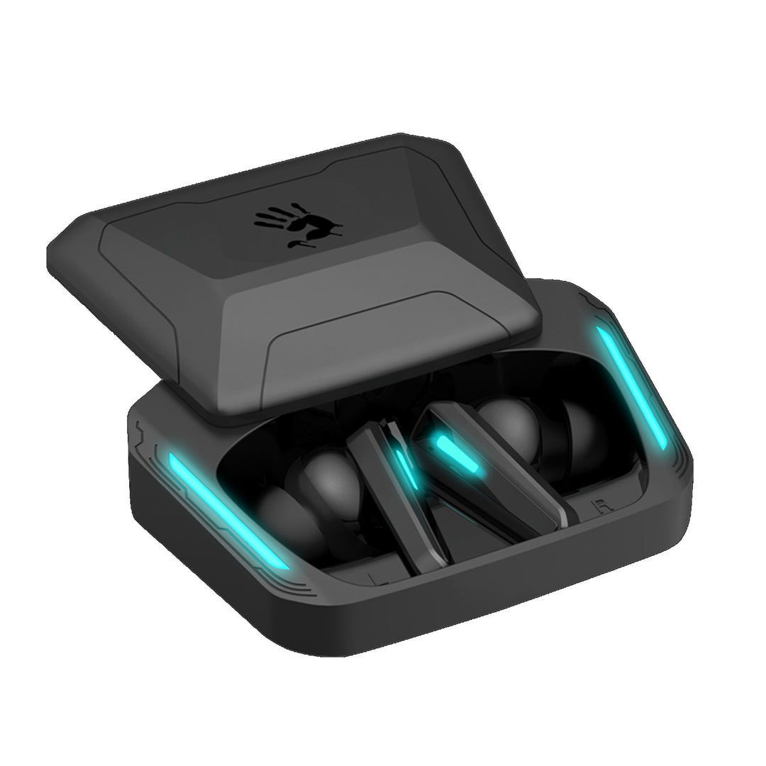 Cuffie wireless Bloody, Bluetooth 5.2, TWS, custodia di ricarica, nero/blu, M70