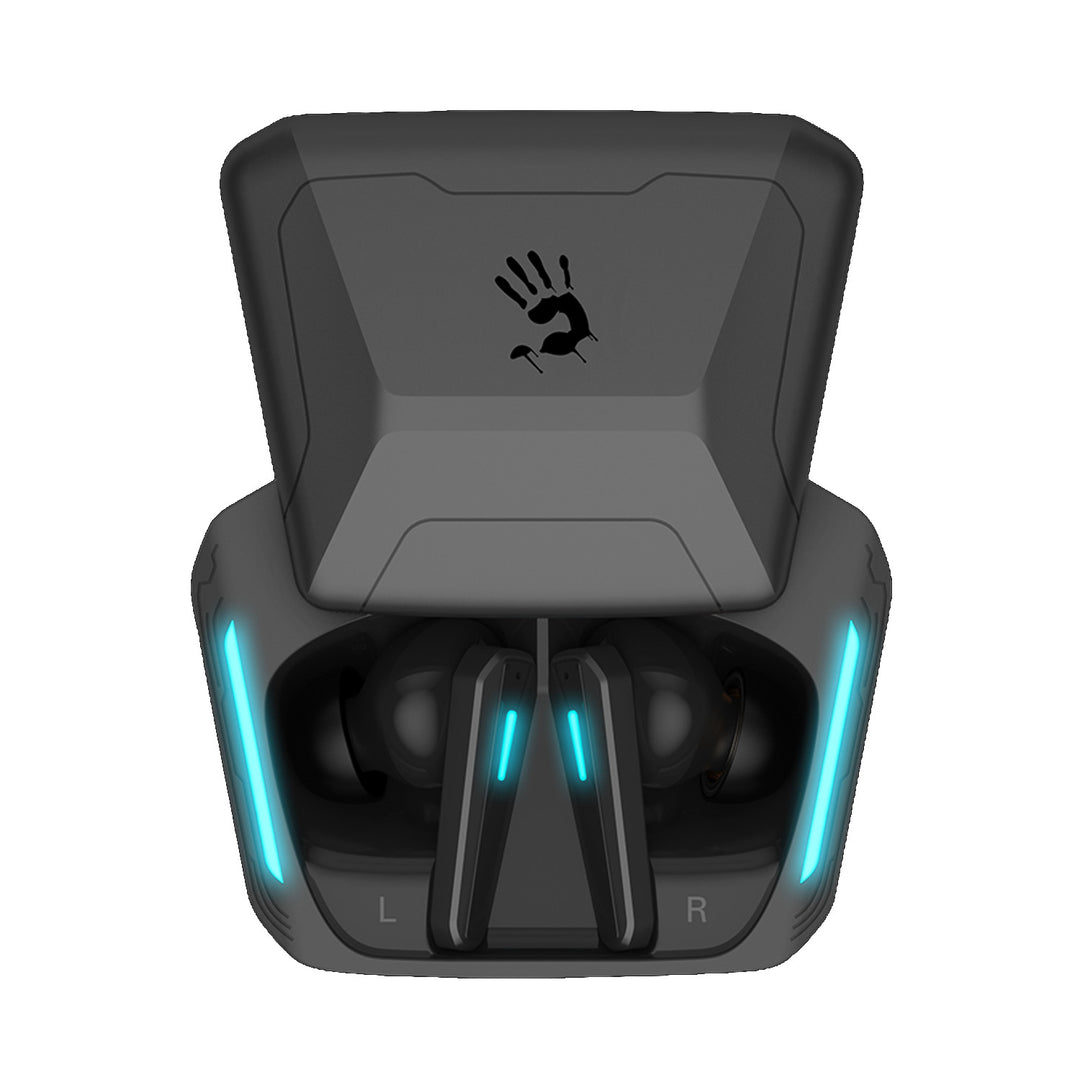 Cuffie wireless Bloody, Bluetooth 5.2, TWS, custodia di ricarica, nero/blu, M70