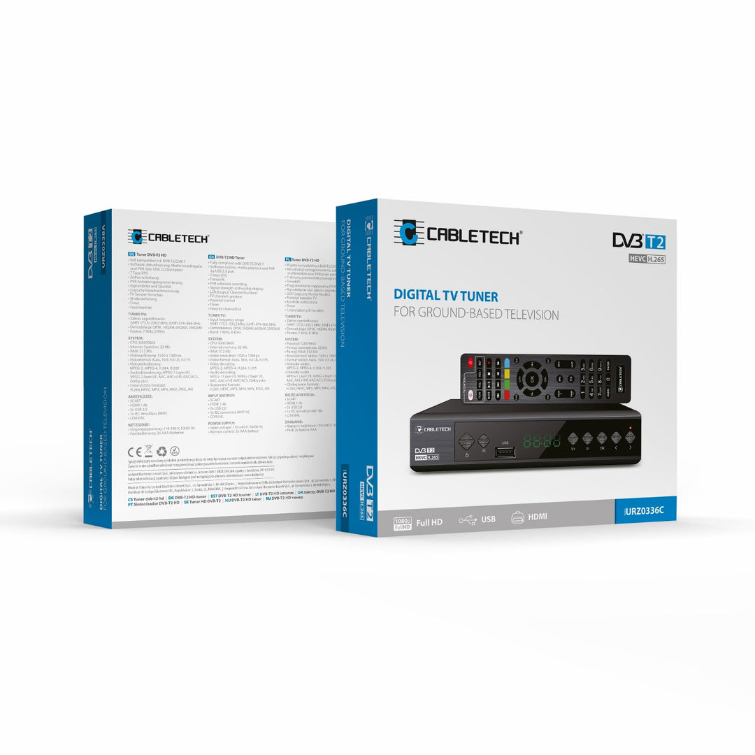 Sintonizzatore-decoder DVB-T2 H.265 HEVC KrugerMatz KM0550D EPG PVR Timeshift