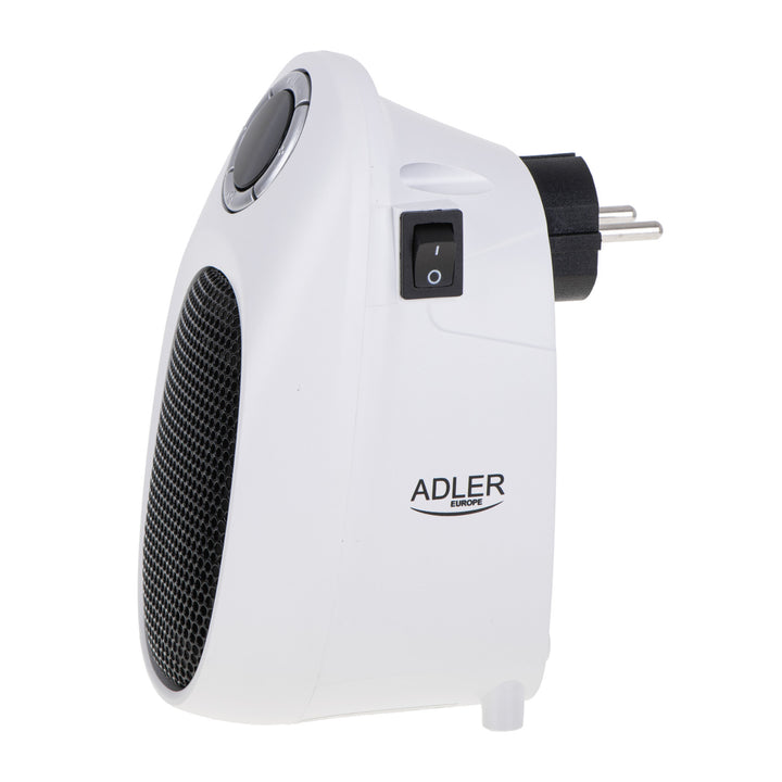 Termoventilatore Adler, timer, 2 livelli, max 1500W, bianco, AD 7749