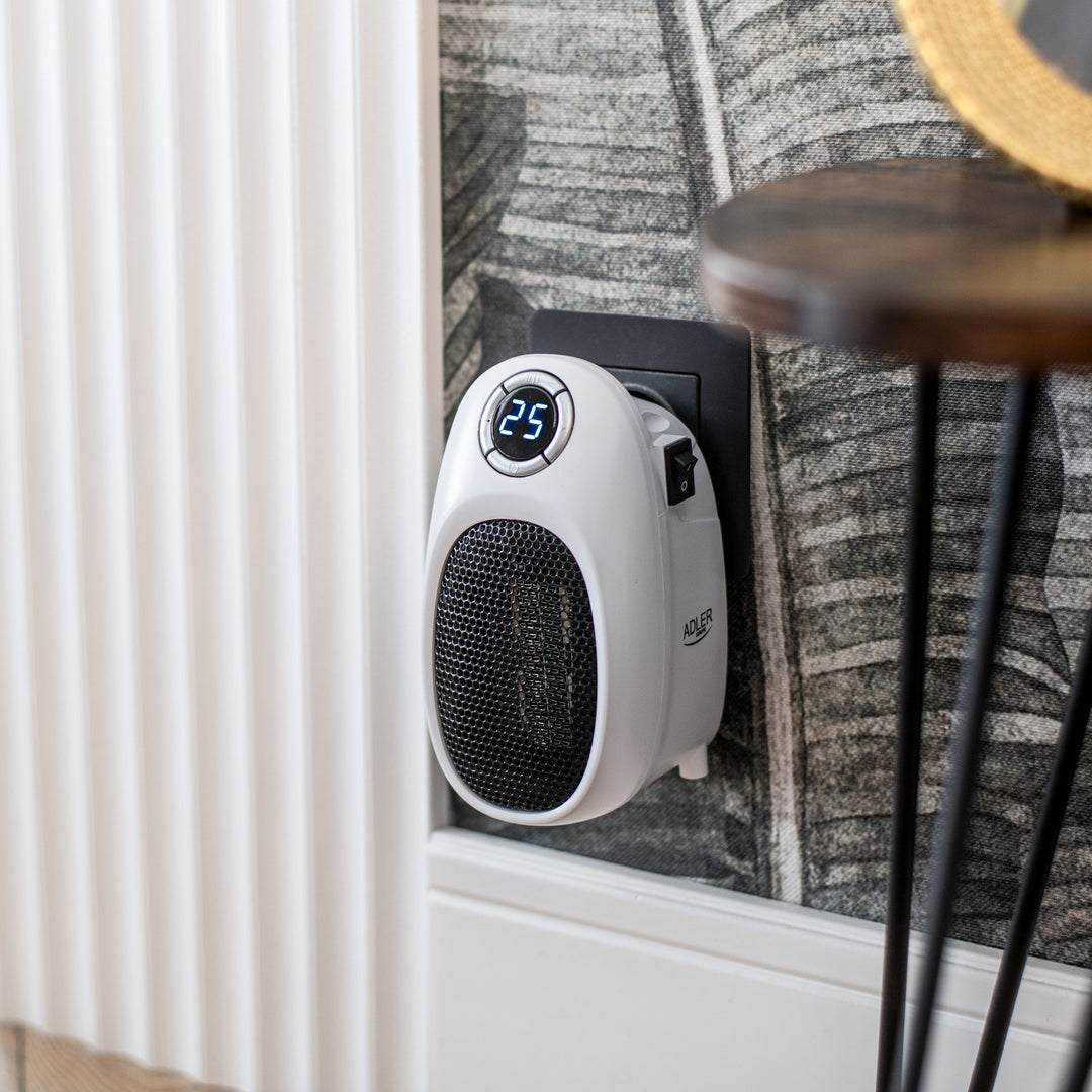 Termoventilatore Adler, timer, 2 livelli, max 1500W, bianco, AD 7749