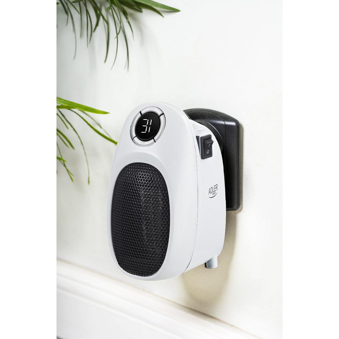 Termoventilatore Adler, timer, 2 livelli, max 1500W, bianco, AD 7749