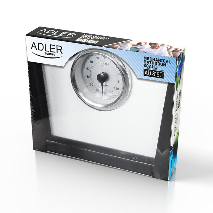 Bilancia pesapersone Adler, meccanica, fino a 136 kg, bianca, AD 8180