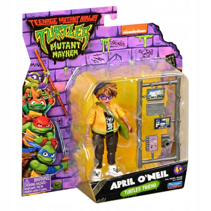 Figurina di April O'Neil con accessori Tartarughe Ninja Guerriere