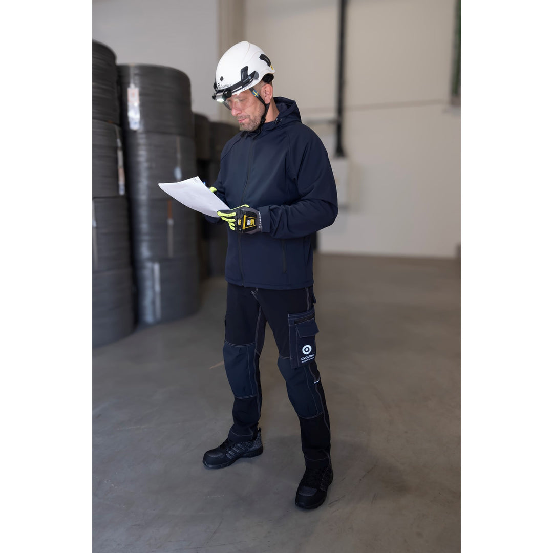 Pantaloni in vita Avacore, elasticizzati, cordura, nero e blu navy, taglia 56, Avaflex