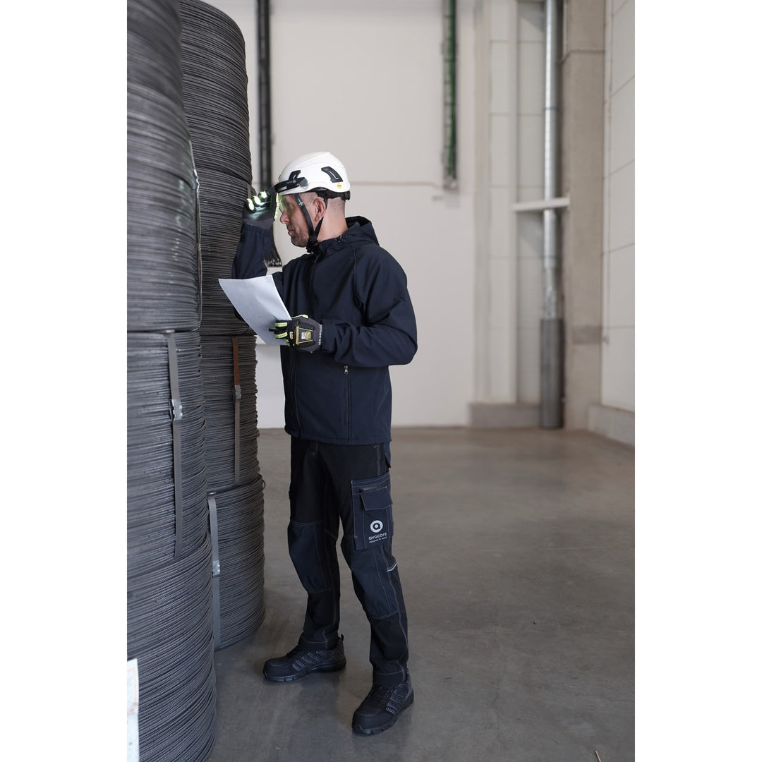 Pantaloni in vita Avacore, elasticizzati, cordura, nero e blu navy, taglia 56, Avaflex