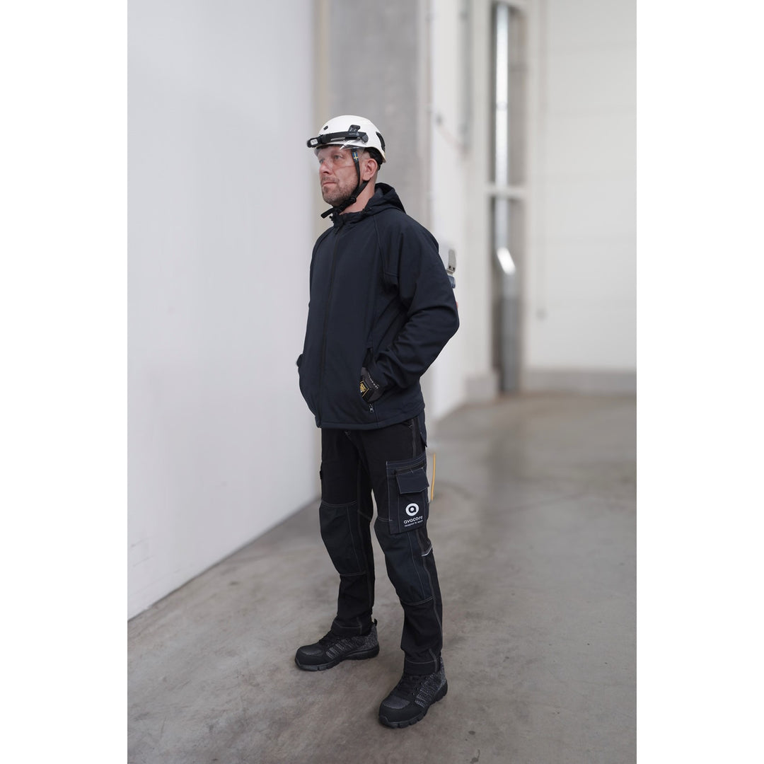 Pantaloni in vita Avacore, elasticizzati, cordura, nero e blu navy, taglia 56, Avaflex