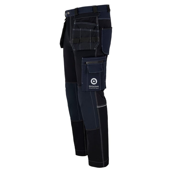 Pantaloni in vita Avacore, elasticizzati, cordura, nero e blu navy, taglia 56, Avaflex