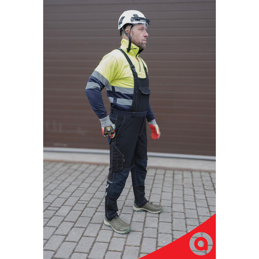 Salopette Avacore, elasticizzata, cordura, nero e blu navy, Avaflex