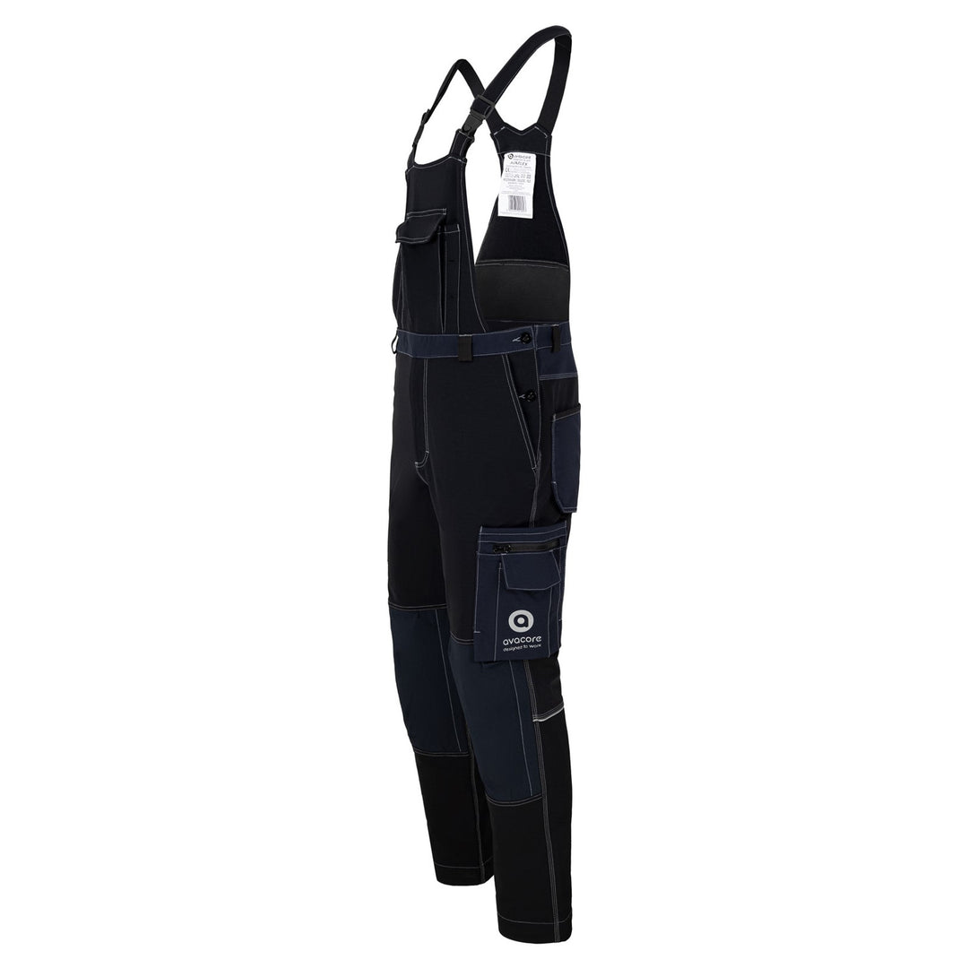 Salopette Avacore, elasticizzata, cordura, nero e blu navy, taglia 60, Avaflex