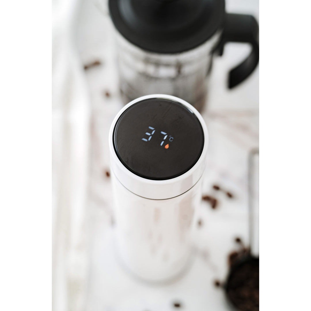 Thermos Adler, display touchscreen LED, capacità 473 ml, colore bianco, AD 4506