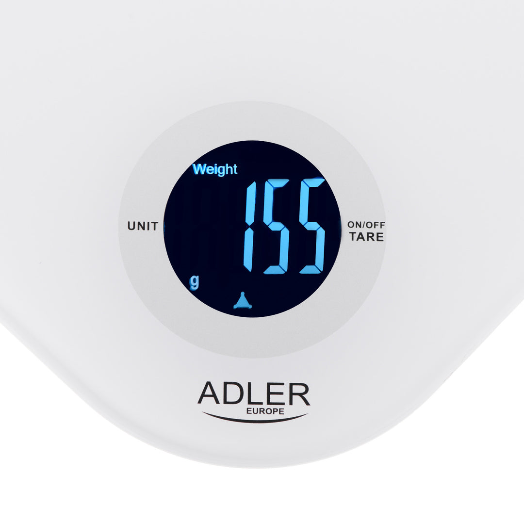 Bilancia da cucina Adler, vetro temperato, display LCD, fino a 10 kg, AD 3180