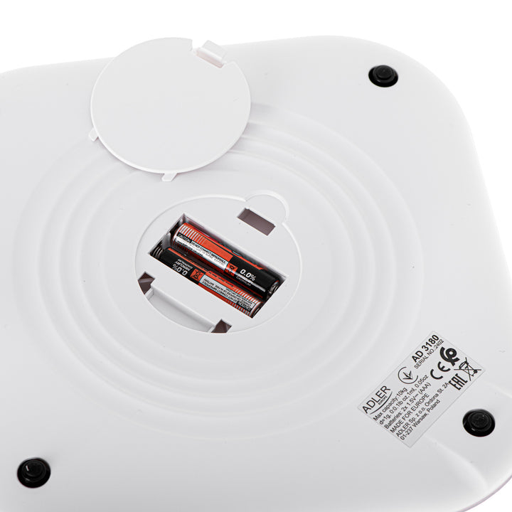Bilancia da cucina Adler, vetro temperato, display LCD, fino a 10 kg, AD 3180
