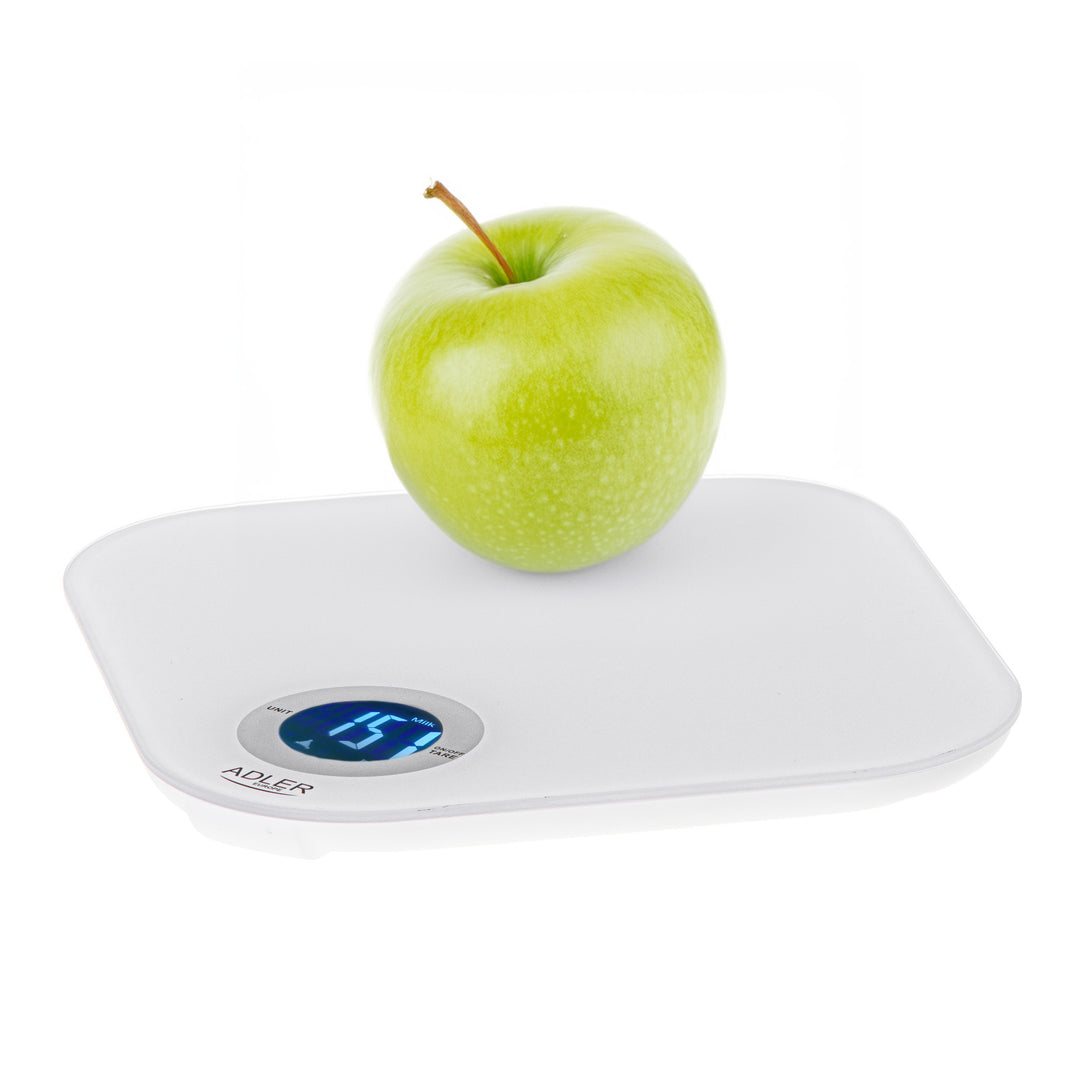 Bilancia da cucina Adler, vetro temperato, display LCD, fino a 10 kg, AD 3180