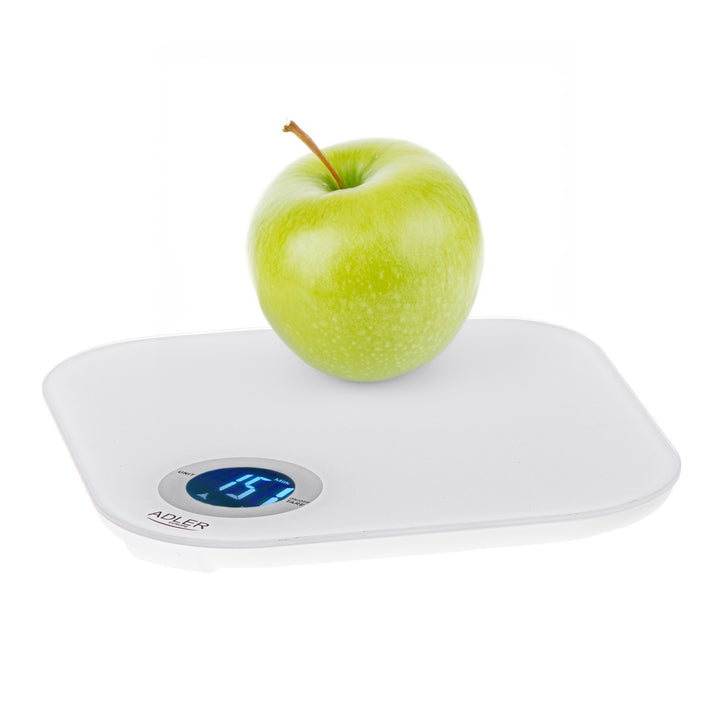 Bilancia da cucina Adler, vetro temperato, display LCD, fino a 10 kg, AD 3180