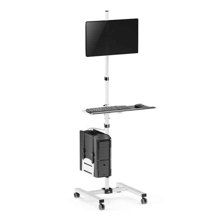 Carrello professionale Maclean, postazione di lavoro mobile su ruote, max 17"-32", max 20 kg, MC-793