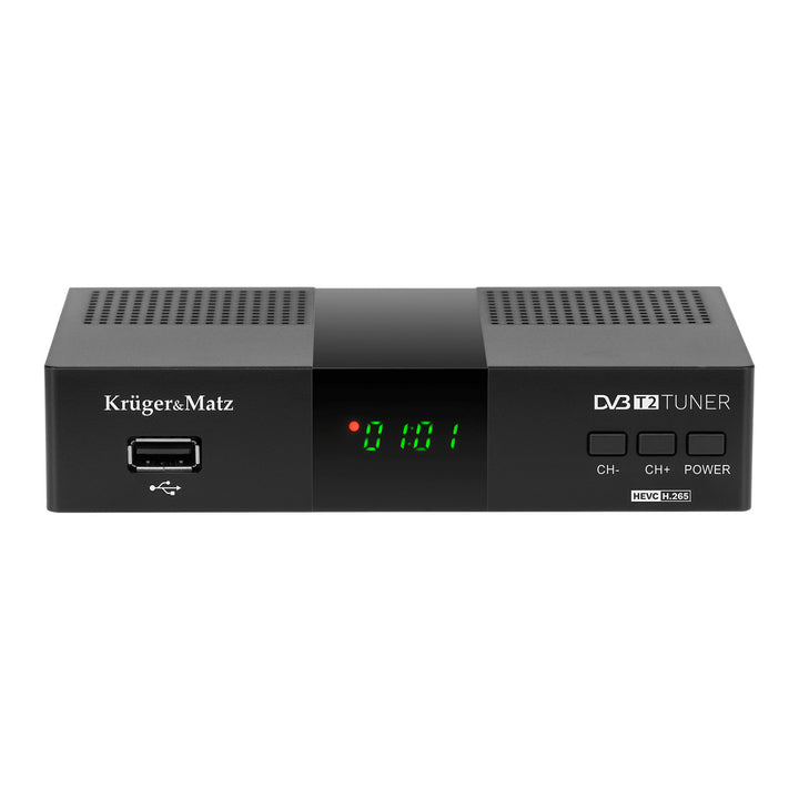 Sintonizzatore-decoder DVB-T2 KM0550D H.265 HEVC EPG PVR Timeshift Kruger&Matz