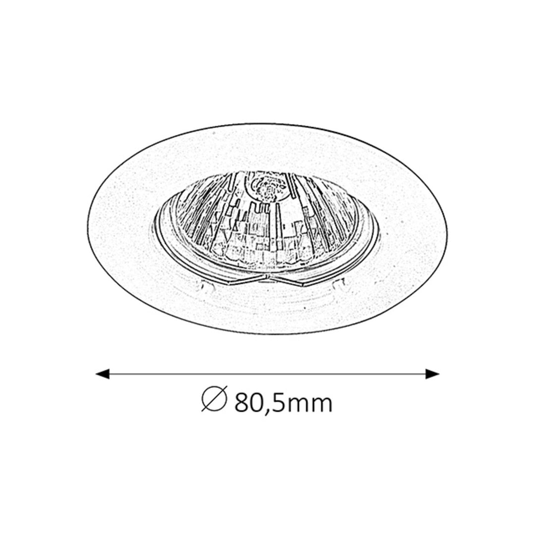 Spot rotondo da incasso Rabalux, IP20, cromo, GU5.3, 12V, Spot Relight