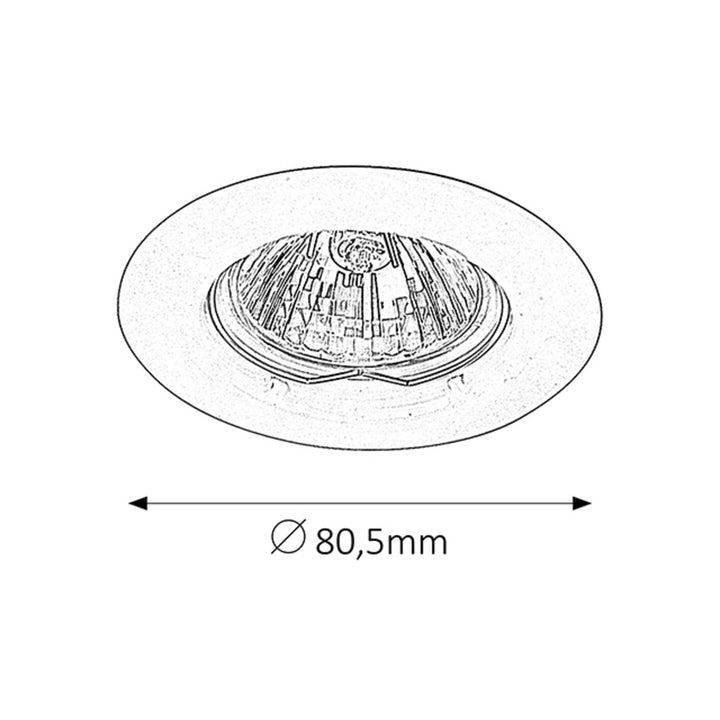Spot rotondo da incasso Rabalux, IP20, cromo satinato, GU5.3, 12V, Spot Relight