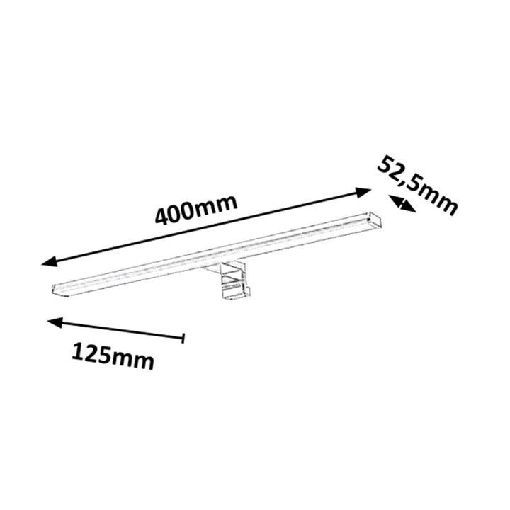 Lampada da bagno Rabalux, 8W LED, IP44, design cromato, Levon