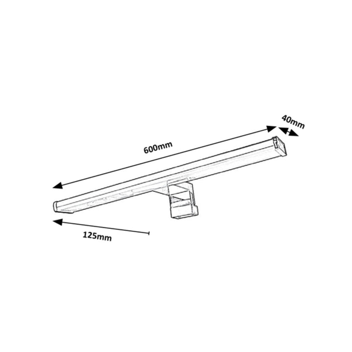 Lampada da bagno Rabalux, 12W LED, IP44, design cromato, Levon