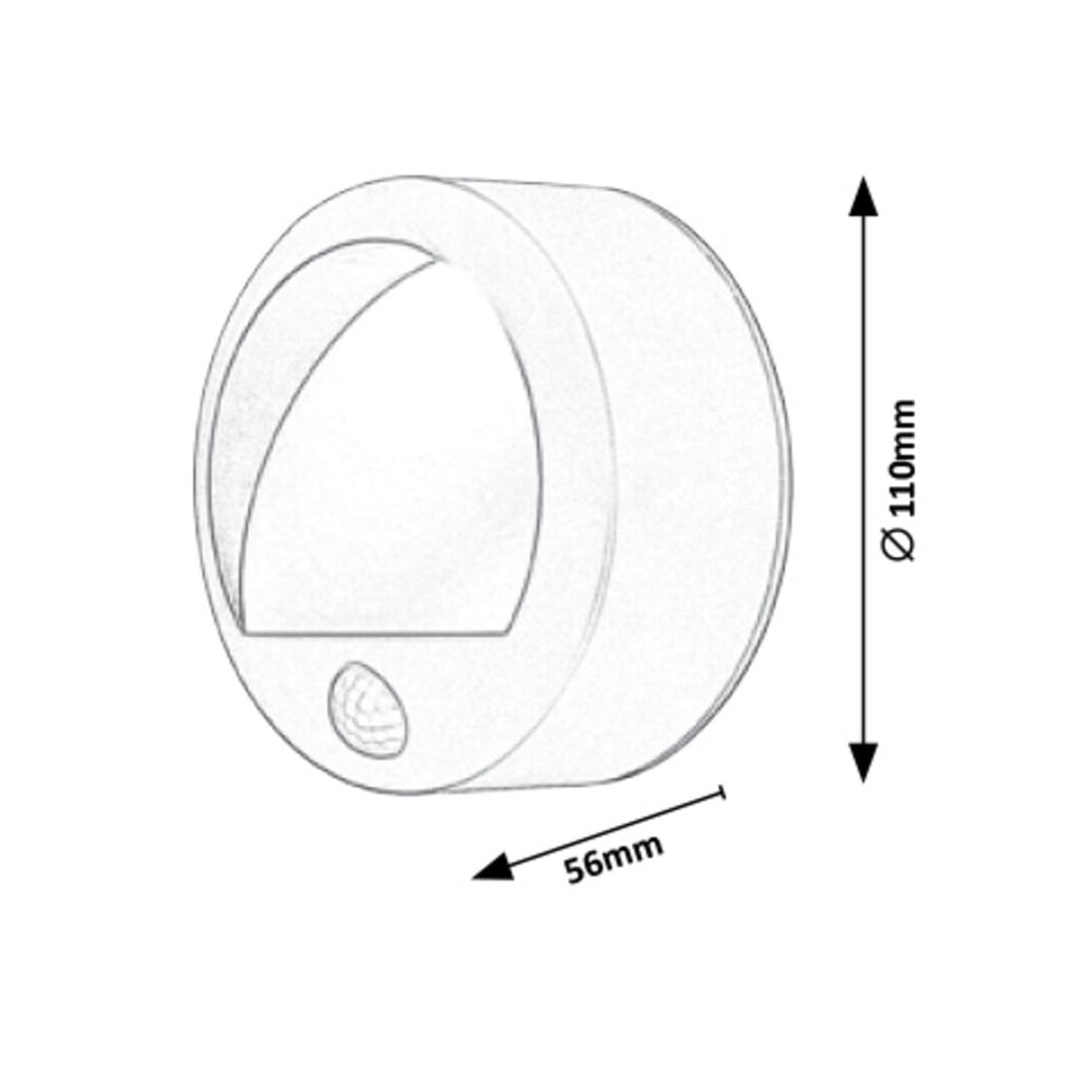 Lampada da esterno Rabalux, 1,5W LED, IP44, nero, Amarillo
