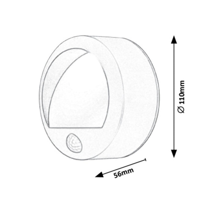 Lampada da esterno Rabalux, 1,5W LED, IP44, nero, Amarillo