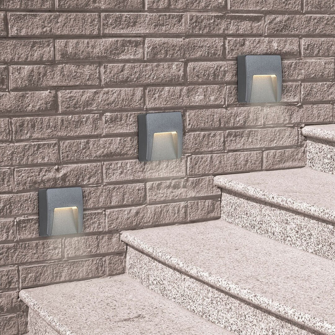 Lampada da parete Rabalux, per esterni, IP65, LED 3W, antracite, Trento