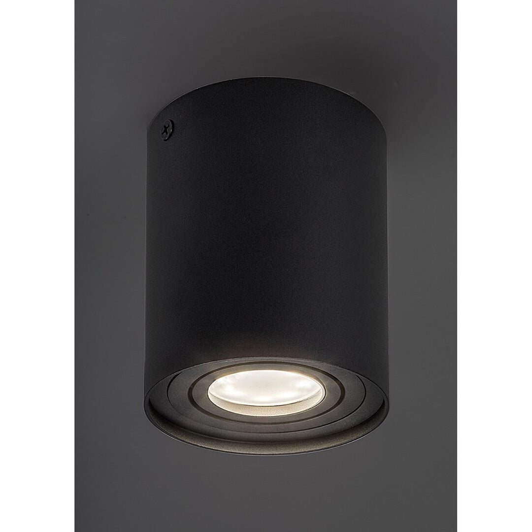 Lampada da soffitto Rabalux, montaggio a superficie, GU10, IP20, nero, Kobald