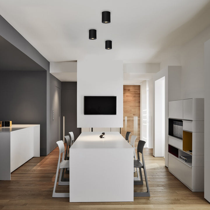 Lampada da soffitto Rabalux, montaggio a superficie, GU10, IP20, nero, Kobald