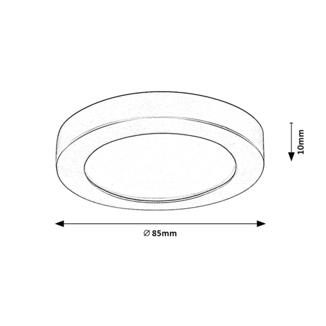 Rabalux lampada da superficie, 3W LED, IP44, argento, Coco