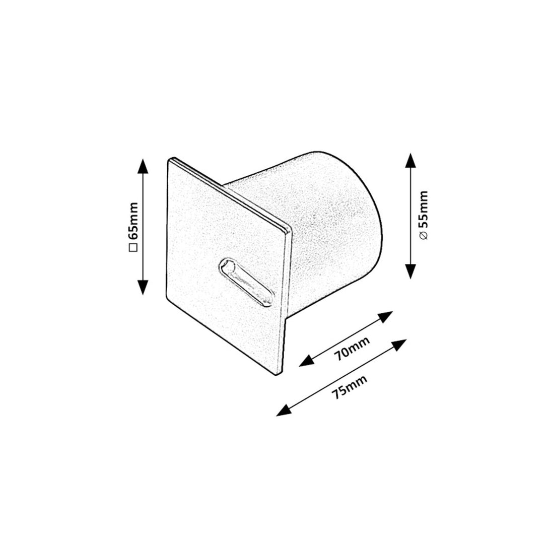 Lampada per scale Rabalux, LED 3W, bianco caldo, colore nero, Boven