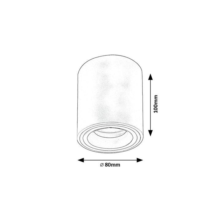Faretto da soffitto Rabalux, attacco GU10, max 25W, nero, Kobald
