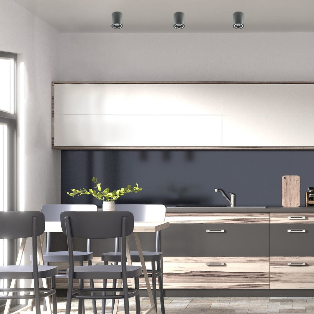 Faretto da soffitto Rabalux, attacco GU10, max 25W, grigio, Kobald