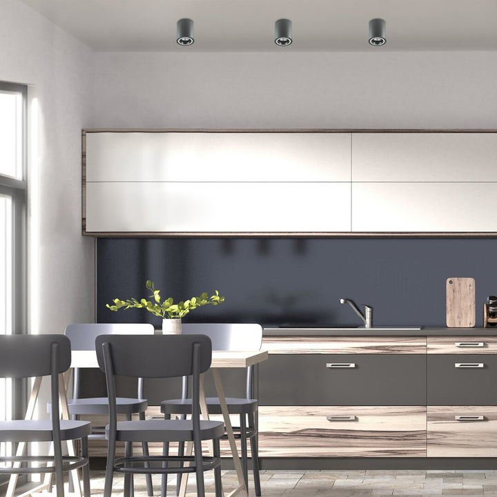 Faretto da soffitto Rabalux, attacco GU10, max 25W, grigio, Kobald