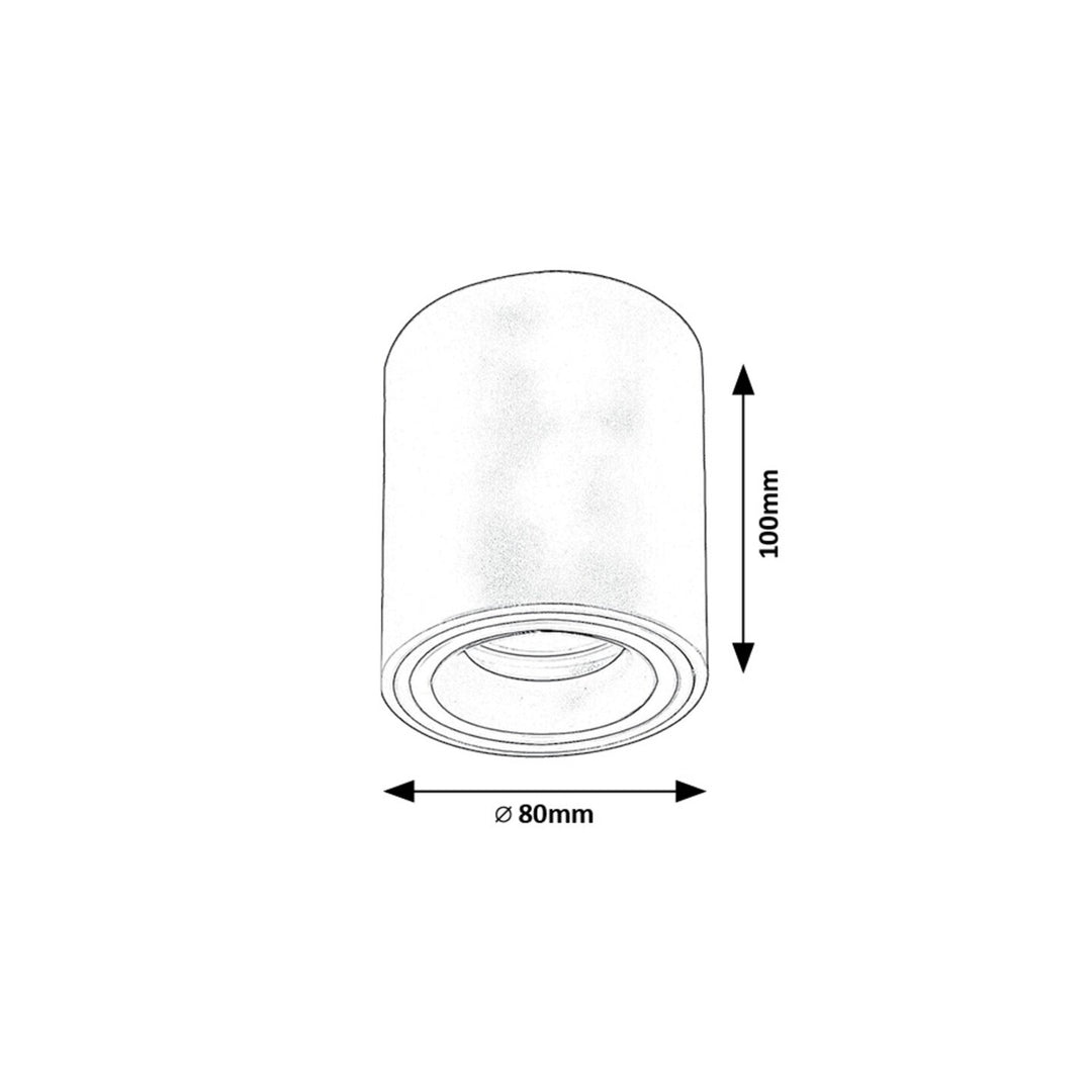 Faretto da soffitto Rabalux, attacco GU10, max 25W, grigio, Kobald