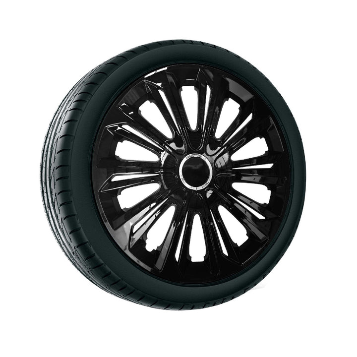 Coprimozzo universale 15'' NRM Strong laccato nero 1 pezzo