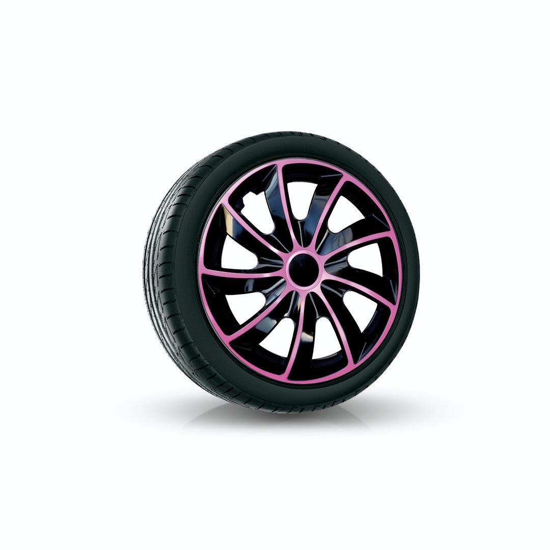 Coprimozzo universale 15'' NRM Quad Bicolore nero e rosa 1 pezzo
