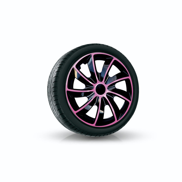 Coprimozzo universale 15'' NRM Quad Bicolore nero e rosa 1 pezzo